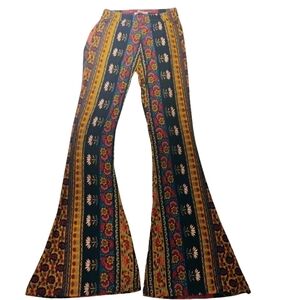 Novella Royale Bohemian Floral Super Flare Pants - Multicolor
